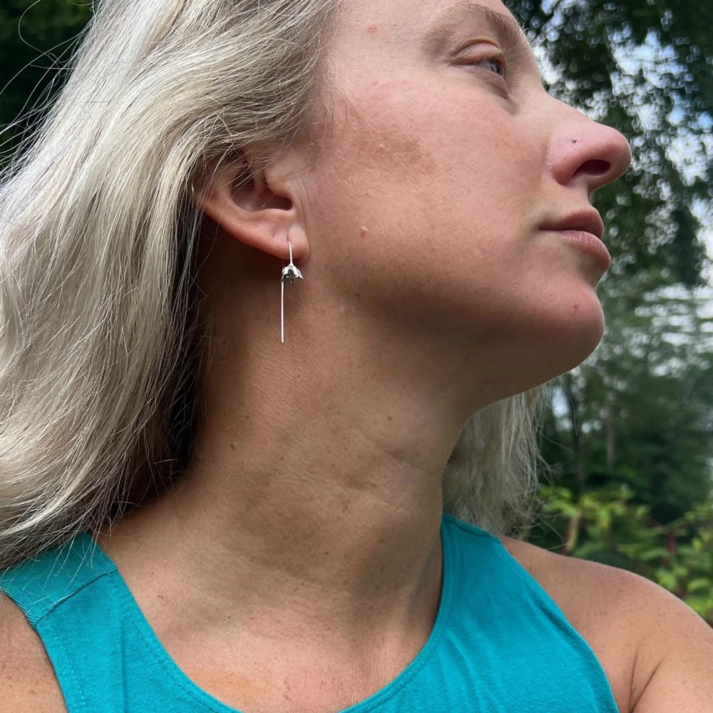 Milkweed Blossom Drop Earrings by Theresa Applegate